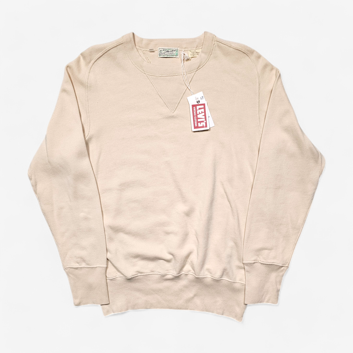 Sweat Levi's Vintage Clothing (LVC) Bay Meadows - Jaune - Neuf Avec Étiquettes