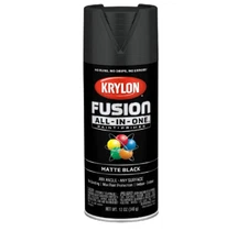 Matte Black Spray Paint Indoor Outdoor Use Fusion All In One PVC Quick Dry Coat