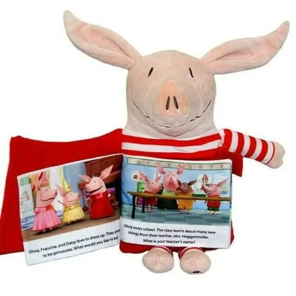 Olivia The Pig Storybook Zoobies Book Buddies Plush 14” Doll 2012