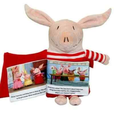 Olivia The Pig Storybook Zoobies Book Buddies Plush 14” Doll 2012