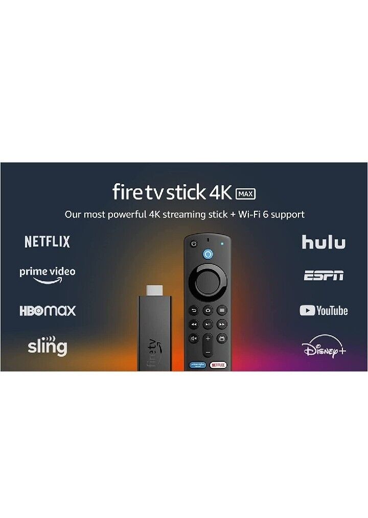 New Fire TV Stick 4K Max streaming device, Wi-Fi 6, Alexa Voice Remote - New