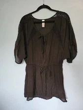 Pure Energy Black Tunic Blouse Size 1X