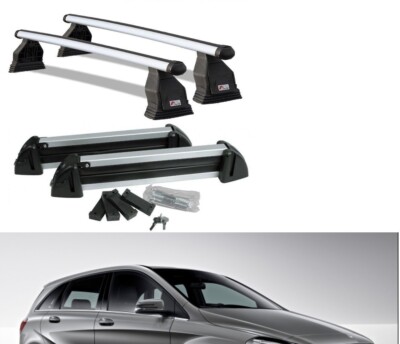 Dachträger Aluminium Mercedes B-Klasse Bj 2016 + Skiträger 4 Paar