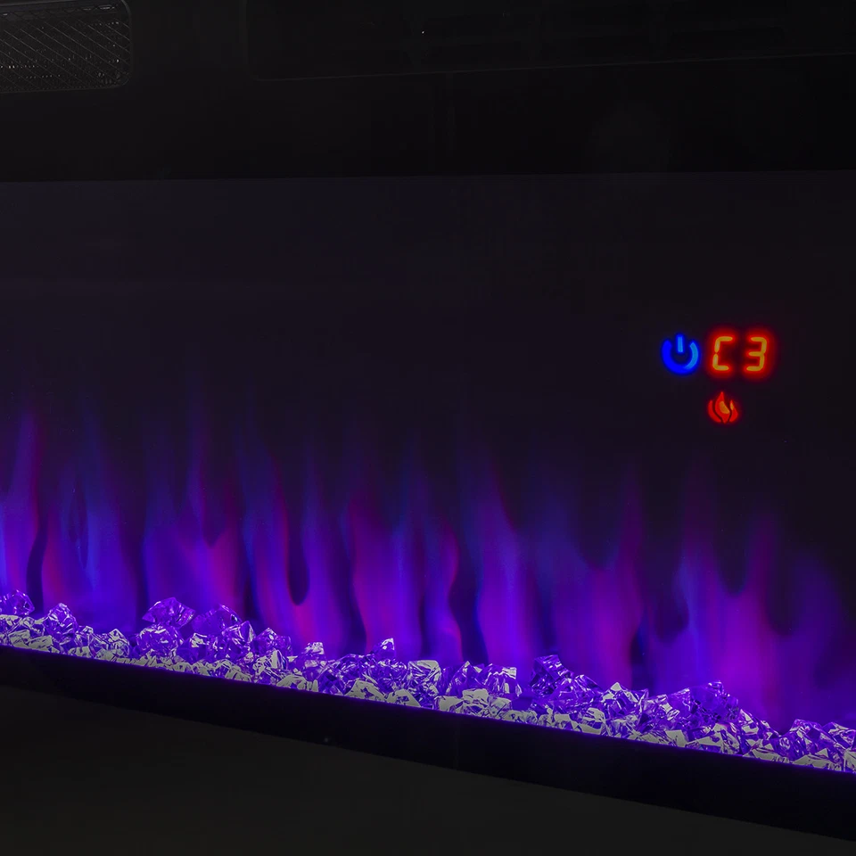 50" Electric Fireplace Recessed insert or Wall Mounted Standing Electric Heater - Image 3 of 4