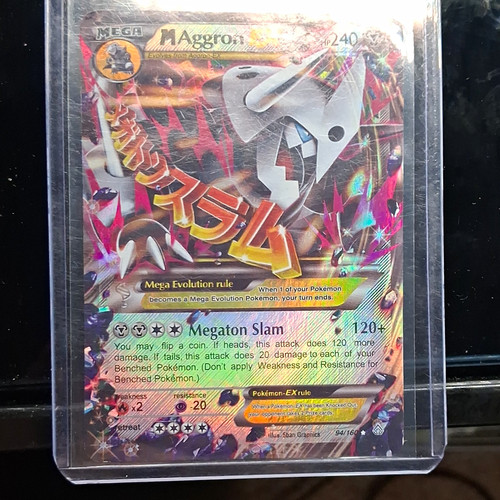 Pokemon TCG M Aggron EX (Full Art) 94/160 XY Primal Clash Holo UR 240 HP