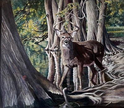 Sally Maxwell - Keeping Watch - 1985 - Scratchboard Art