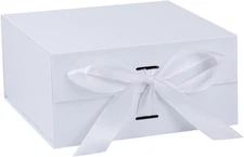 White Gift Box,6X6X3 Inches Gift Boxes with Lids for Presents with Magnetic Clos