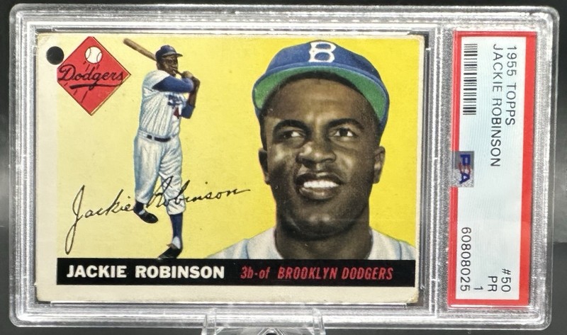 1955 Topps #50 JACKIE ROBINSON PSA 1 HOF BROOKLYN DODGERS