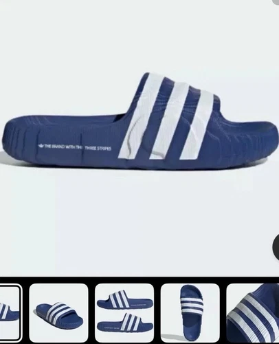 Adidas Adilette 22 Slides (IF3667) Blu Royal Bianco Uomo Taglia 12 Nuove