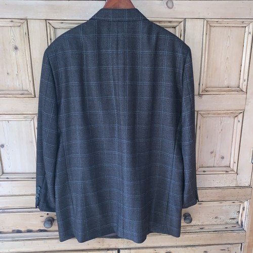 John W Nordstrom 100% Loro Piana Kaschmir braun kariert Sport Mantel 46 Regular - Bild 7 von 11