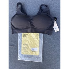 Shapermint Cool Comfort Cotton Bralette Black Wirefree Bra TRU-CB-91400-L-BLK