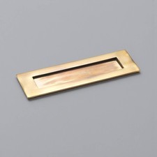 Solid Aged Brass Letter Box Plate 255 x 76mm Front Back Door Discount