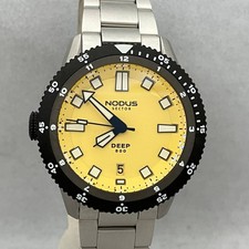 Orologio automatico NODUS Sector Deep-Poler Destro quadrante giallo con scatola dal Giappone