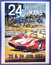 altes Original Rennplakat Doppelposter Nachdruck 24h LeMans 1962 + 2002, Bentley