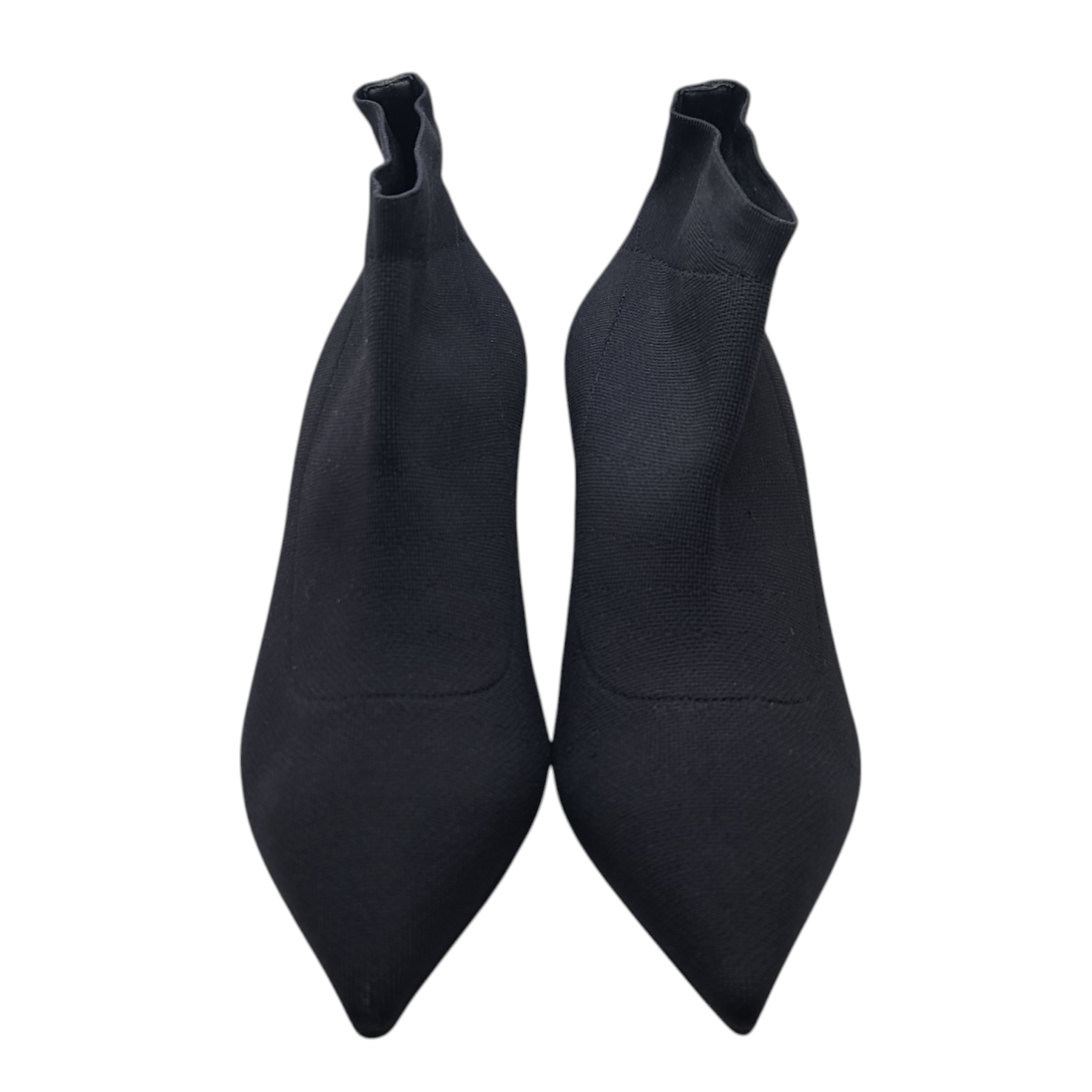 Jimmy Choo Saber 65 Knit Sock Boots With Marble Heel - Black Size 37EU/7US