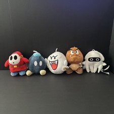 Super Mario Bros Lot of Plushies - Shy Guy, Boo, Ink Blott, Goomba,  Bomb