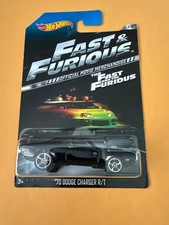 2014 Hot Wheels Fast & Furious BLACK 70 DODGE CHARGER R/T 1/8