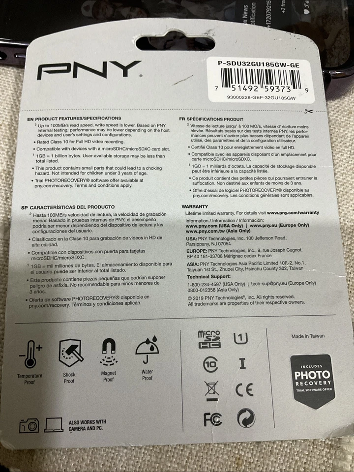 PNY - 32GB microSDHC UHS-I Memory Card - Image 2 of 2