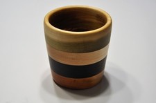 Hand-Carved Wooden Cup Mixed Hardwood Mug, Natural Wood Drinkware
