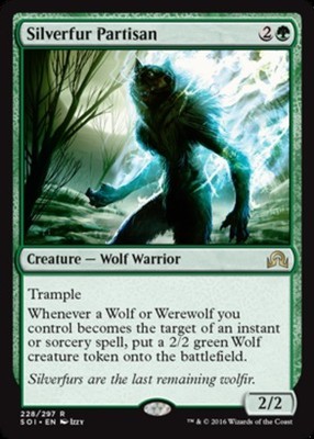 1x Silverfur Partisan Moderate Play MTG Magic - Kid Icarus -