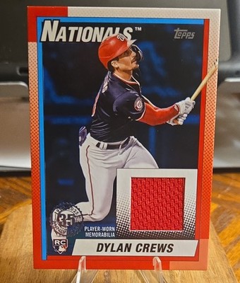 2025 Topps Series 1 - 1990 Topps Baseball Relics Dylan Crews #T90R-DC Blue /150