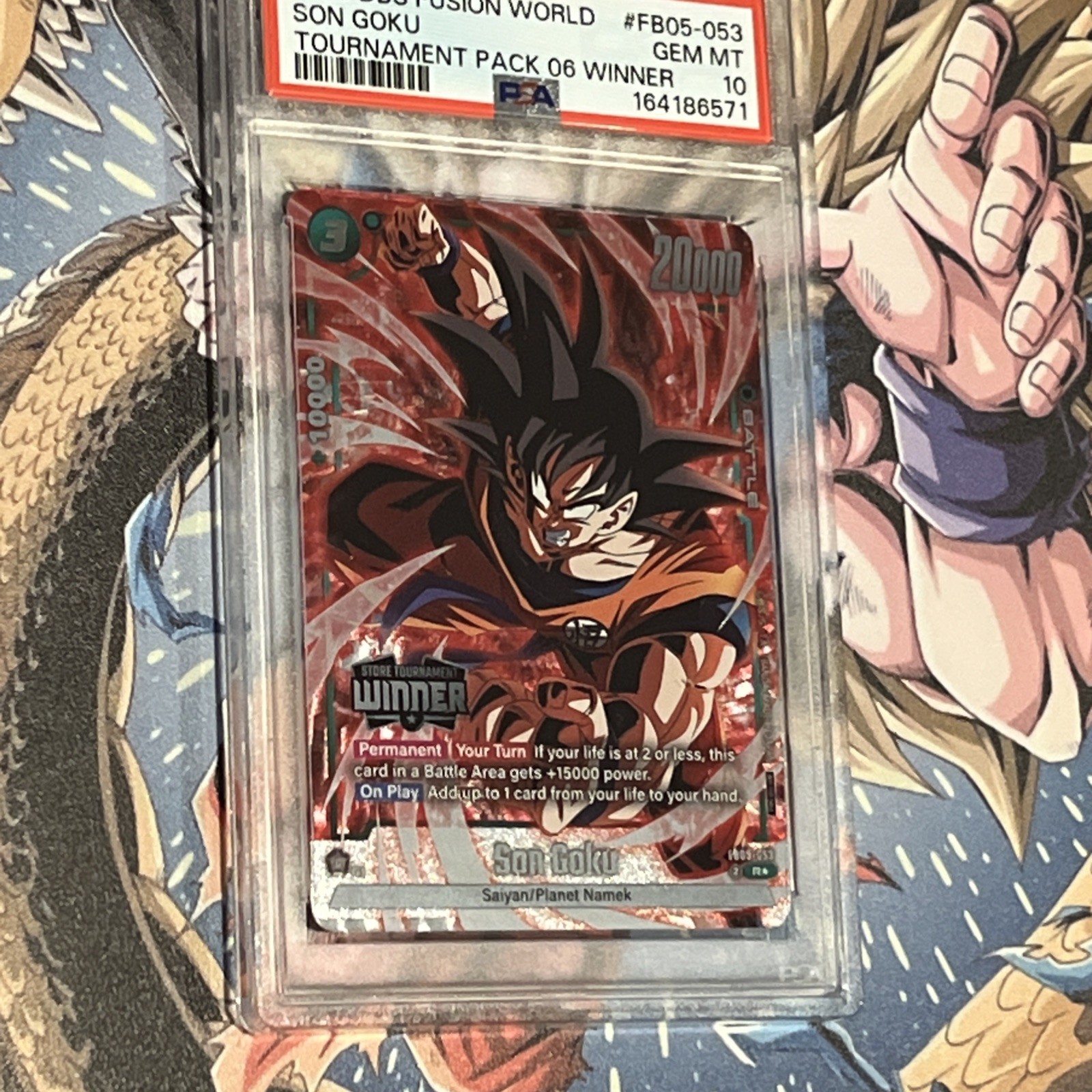 DBS Dragon Ball Super Son Goku Tournament Pack 06 WINNER Stamped PSA 10 Gem Mint view 3