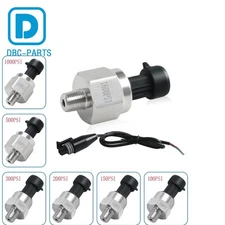 5V Fuel Pressure Transducer 100/150/200/300/500/1000/1600Psi for Oil Air Water