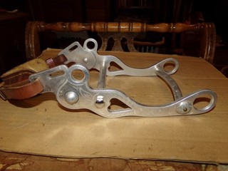 Vintage 5 3/8" Crockett Engraved Aluminum Mule Bit