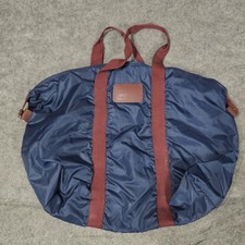 Vintage Pierre Cardin Paris New York Blue Maroon Zippered Handbag Purse 20x15