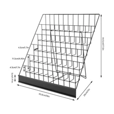 6 Tier Wire Countertop Rack Comic Book Rack Book Display Stand For Books DVD CD