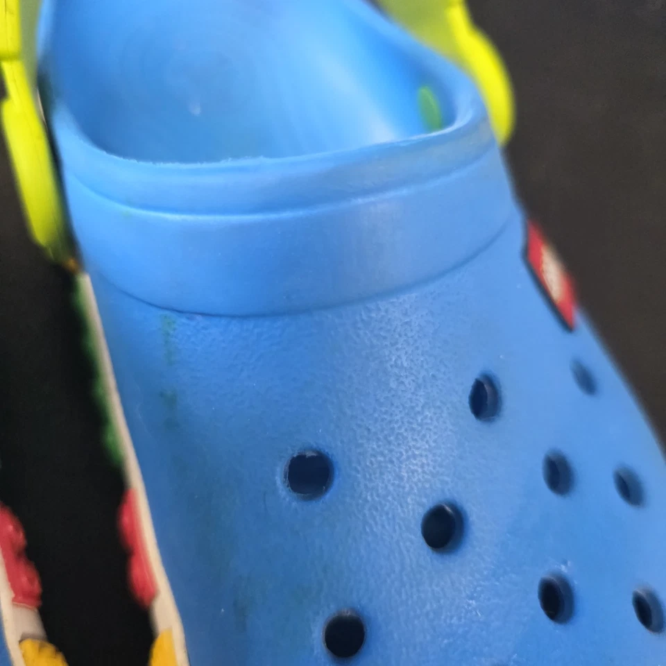 Sandalias Zueco Crocs Lego Azul/Rojo/Blanco/Amarillo Talla 2 NIÑO Unisex Foto 3 de 4