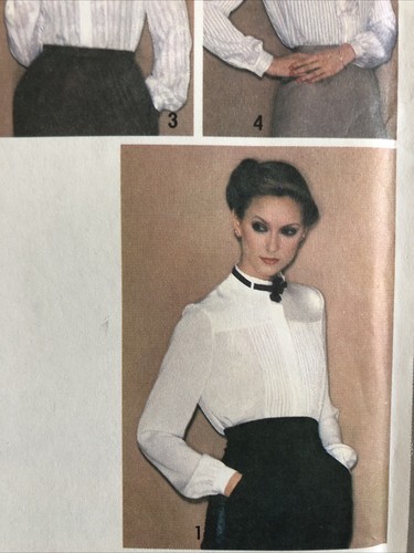 Vtg 70s Simplicity Sewing Pattern 9167 Gathered Yoke Collar Blouse Sz 6 Uncut - Picture 4 of 10