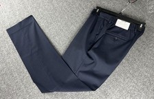 Kenneth Cole Reaction Mens Ready Flex Slim Fit Suit Plaid Pants Navy/Blue 33X32