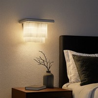 Wandleuchte Wandlampe Treppenhausleuchte GlasstäBe Flurlampe Satiniert B 40,5 Cm