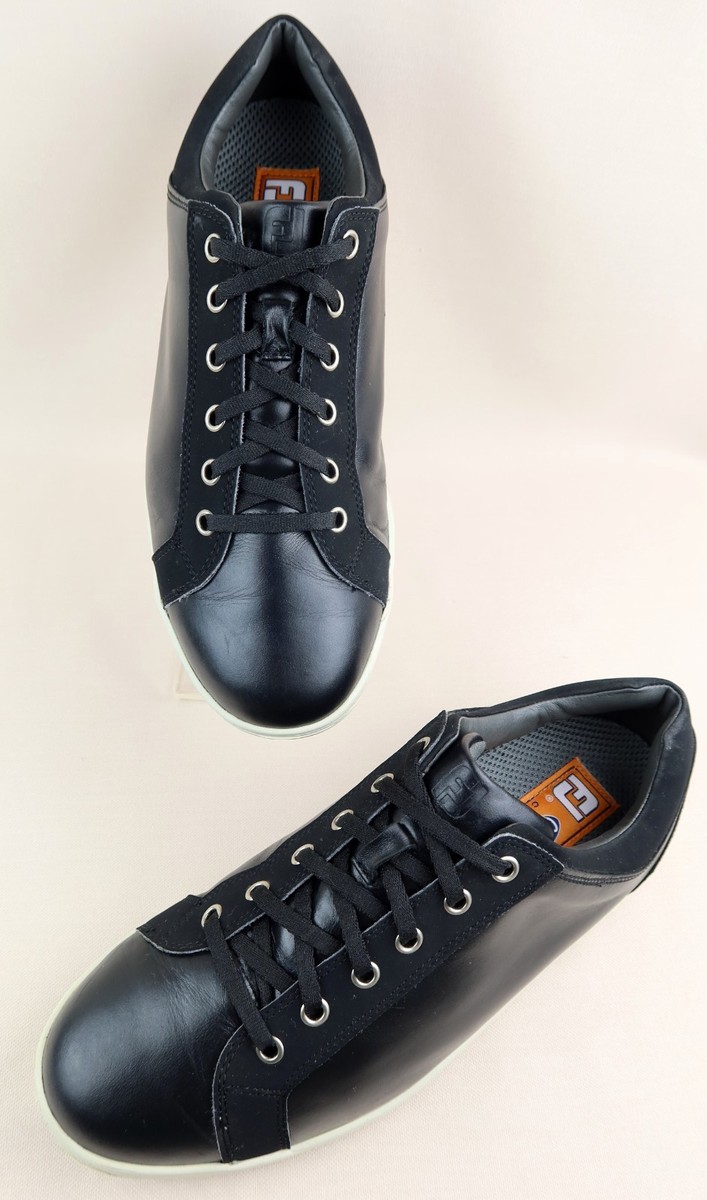 Footjoy Shoes Men 9 Golf Athletic Casual Lifestyle Leather Sneaker Contour Black FootJoy Men main image 2