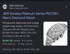 JBW Echelon platinum series PS570B Men’s Diamond Watch — photo 1