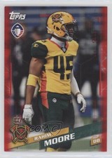 2019 Topps Alliance of American Football Red 33/99 Rahim Moore #52 0g0