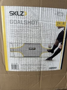 SKLZ Goalshot Soccer Trainer Net 24x8 ft Black/Yellow Portable With Bag