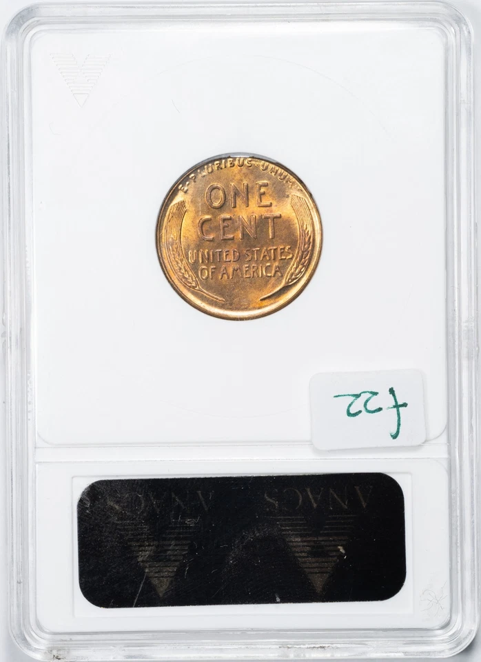 1929-S ANACS MS65 Red Lincoln Wheat Penny Uncirculated in Old Soapbox Holder - Image 2 of 4