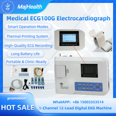 Medical ECG100G Electrocardiograph - 1-Channel 12-Lead Digital EKG Machine