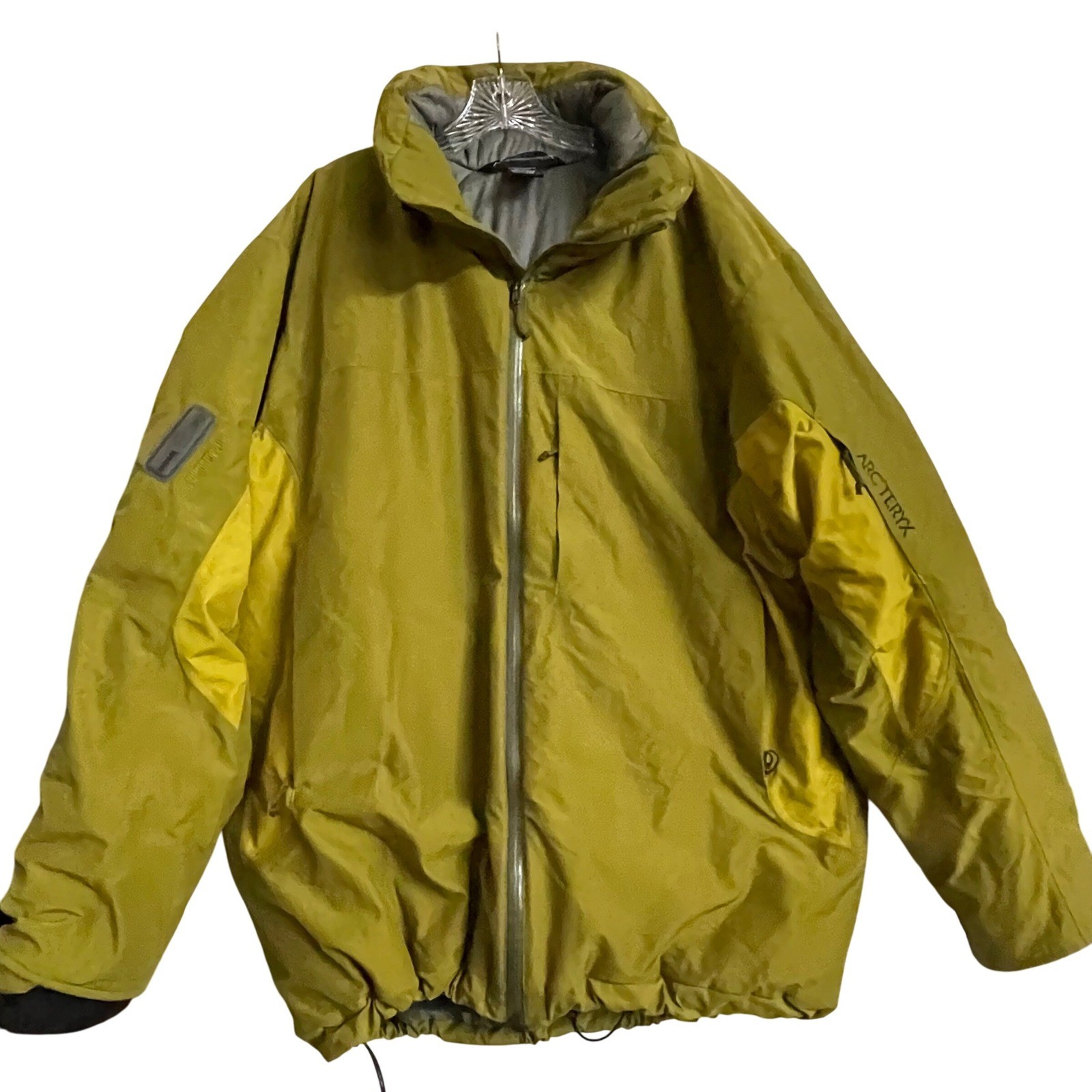 Parka invernale con cappuccio Arc'teryx Tracy donna XXL verde giallo Recco Primaloft