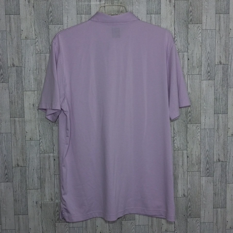 Callaway Shirt Men's XL Opti-Dri Logo Collar Golf Pink Lavender Stripe Dadcore - Image 3 of 4