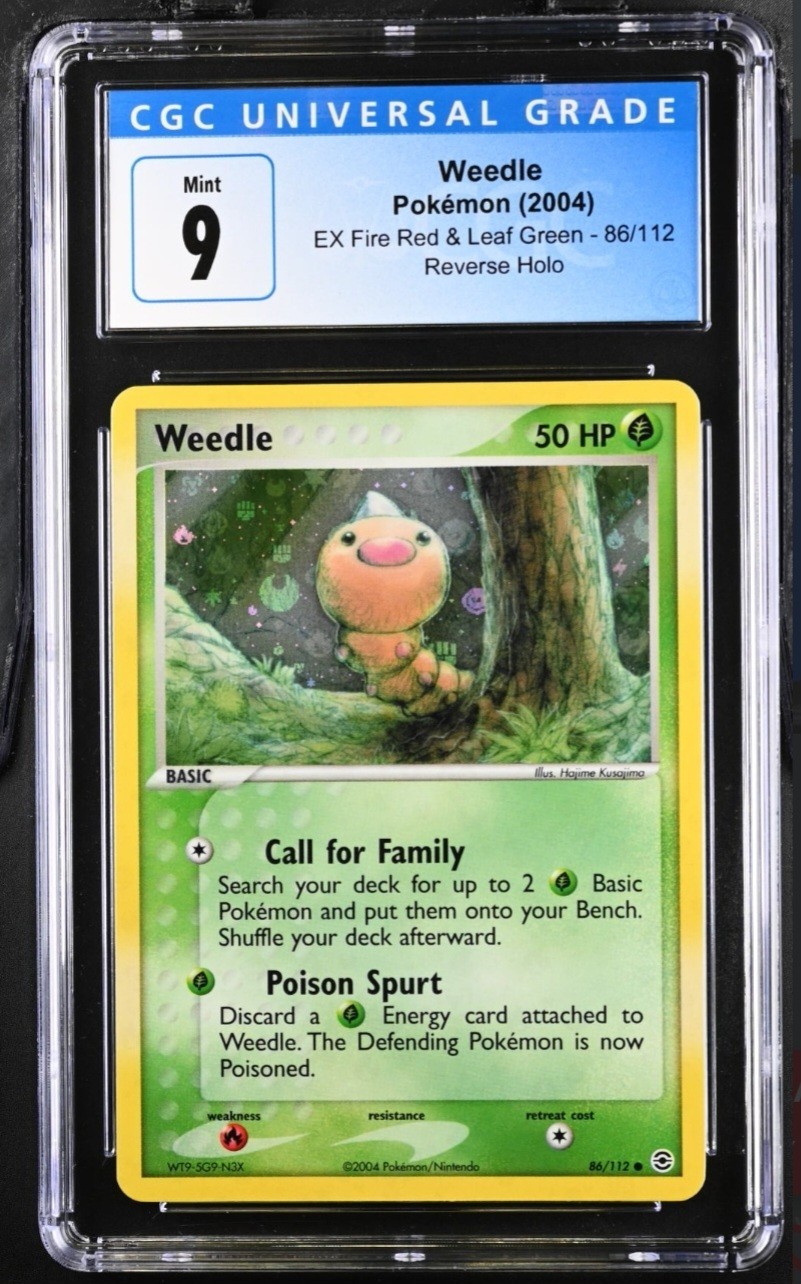 Pokemon Weedle EX Fire Red & Leaf Green Reverse Holo #86 PSA 9 Mint