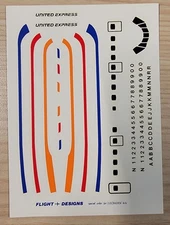 1/144 - LEOMAN DECAL - UNITED EXPRESS AIRLINES - EMBRAER EMB-110 - #8