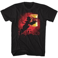 Popeye T-Shirt Schwarz Kurzarm Rundhalsausschnitt Herren Baumwolle Regular Fit