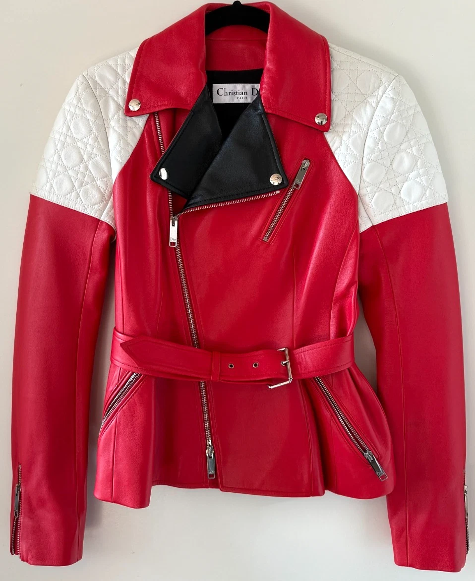Dior Leather Outer Shell Coats, Jackets & Vests Motorcycle Jackets