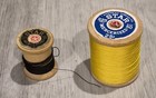 Lot Of 2 Vintage Star Brand Wooden Spools Of Thread — photo 1