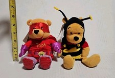 Disney Pair Winnie the Pooh "Super Pooh" "Bumble Bee Pooh" w/ Tags Plush