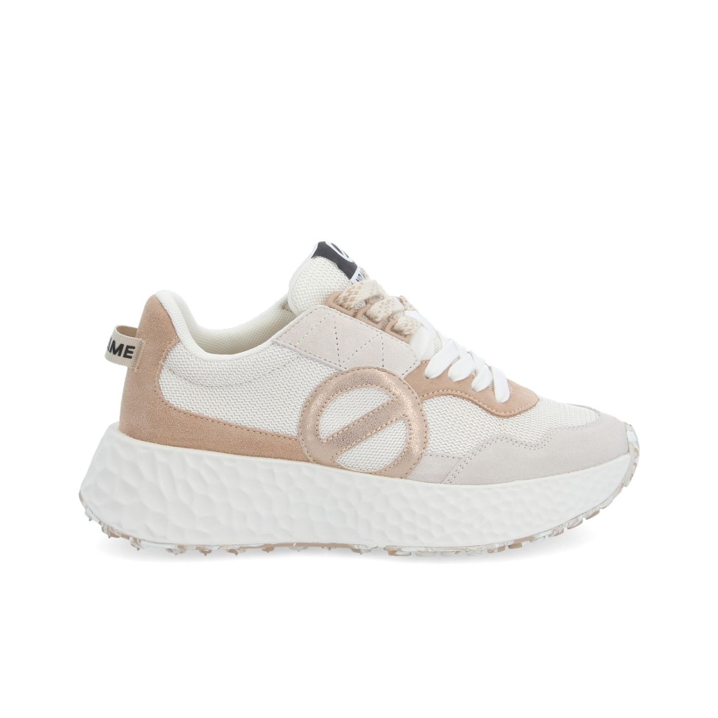 NØ NAME Carter Jogger W sneaker donna Dove/Dove/Nude suede+GRS platform 5cm