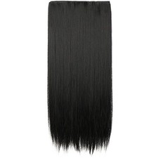Straight Clip In Hair Extension Synthetic Hair Piece For Women Hairstyle